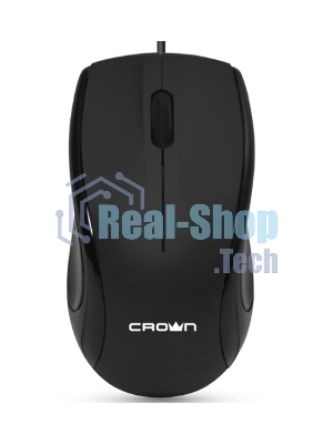 Мышь проводная Crown CMM-128 черный, 1000 dpi, USB, кнопки - 2