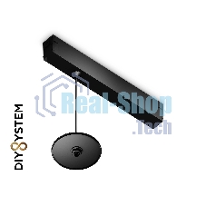 A2660 BK черный крепеж трековый подвесной для корпуса DIY D85mm 240*42*25 H1500
