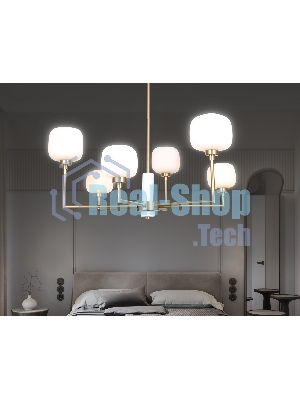 Люстра Ambrella light LH53015/6 BS/FR латунь/белый матовый G9*6 max 40W D690*680