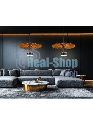 Светильник Ambrella light LH72607 BK/CF черный/кофе 6W 3000K D300*260-1770