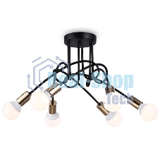 Светильник Ambrella light TR80419/6 BK/GD черный/золото E27/6 max 60W D690*370