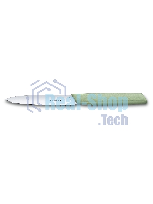 Нож кухонный Victorinox Swiss Modern (6.9006.1042) стальной разделочный лезв.100мм прямая заточка зеленый