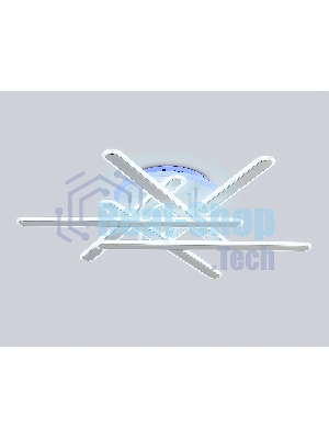Потолочный светодиодный светильник FA8907 WH/CH белый/хром 135W 3000K-6400K+RGB 800*770*160 (ПДУ РАДИО 2.4G)