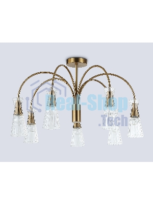 Люстра Ambrella light LH55703/7 BS/CL латунь/прозрачный E14*7 max 40W D745*460