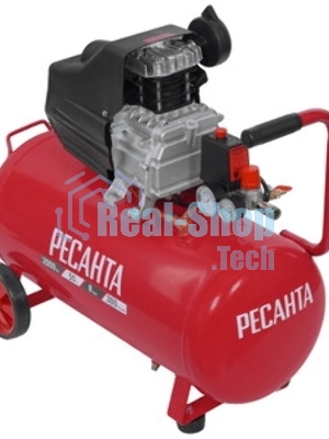 Компрессор поршневой Ресанта КП-50/300М масляный 300л/мин 50л 2000Вт красный/черный