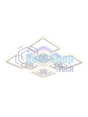 Светильник Ambrella light FA289/4+4 WH белый 176W 820*820*120 (ПДУ РАДИО 2.4G)