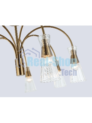 Люстра Ambrella light LH55703/7 BS/CL латунь/прозрачный E14*7 max 40W D745*460