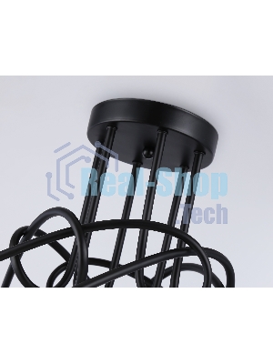 Светильник Ambrella light TR80419/6 BK/GD черный/золото E27/6 max 60W D690*370