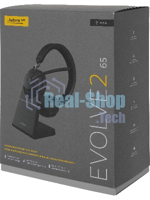 Гарнитура Jabra Evolve2 65 чёрный, беспроводная, Bluetooth, до 37 ч