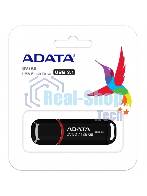 Флешка USB ADATA UV150 (AUV150-64G-RBK), 64Gb, USB 3.0, R/W 100/40, черный