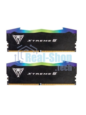 Оперативная память Patriot Viper Xtreme 5, DDR5, 48GB (2x24GB), 7600MHz, CL36, DIMM, с радиаторами, RGB, черный