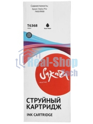 Картридж струйный Sakura C13T636800 (T6368 Matte Black) для Epson, черный матовый, 700 мл.