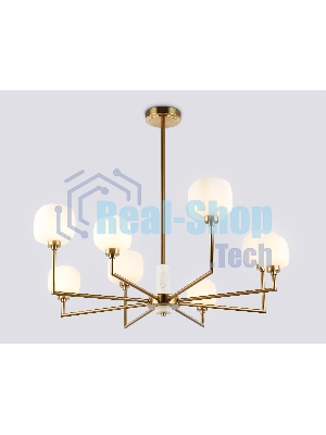 Люстра Ambrella light LH53017/8 BS/FR латунь/белый матовый G9*8 max 40W D830*680