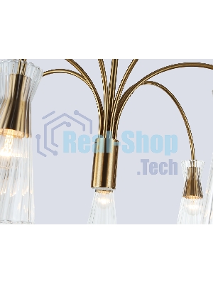Люстра Ambrella light LH55703/7 BS/CL латунь/прозрачный E14*7 max 40W D745*460