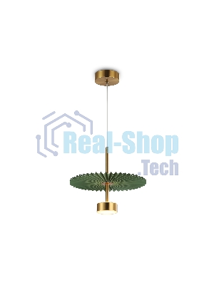 Светильник Ambrella light LH72609 BK/GR латунь/зеленый 6W 3000K D300*260-1770