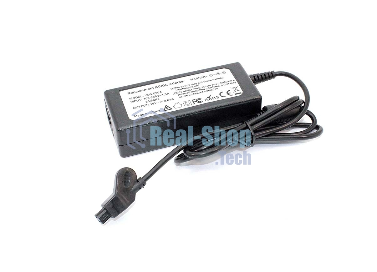 Блок питания (сетевой адаптер) для ноутбуков Dell 19V 2.64A Глиф (3pin) 50W OEM