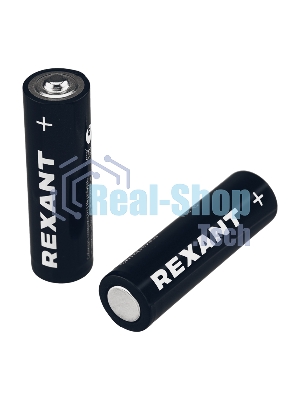 Батарейка алкалиновая Rexant AA/LR6 пальчиковая 1,5В блистер 2 шт.