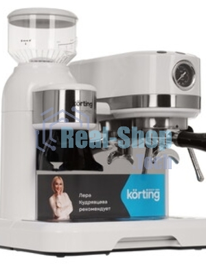Кофеварка KORTING, рожковая, отдельностоящая, давление 20 бар, сенсорное управление, сенсорный дисплей, капучинатор, приготовление вспененного молока, таймер, защита от перегрева, подогрев чашек, противокапельная система, автоматическое отключение, цвет черный