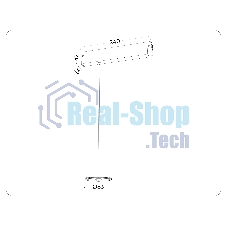 A2660 BK черный крепеж трековый подвесной для корпуса DIY D85mm 240*42*25 H1500