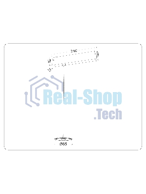 A2660 BK черный крепеж трековый подвесной для корпуса DIY D85mm 240*42*25 H1500