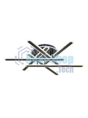 Потолочный светодиодный светильник FA8908 BK/CH черный/хром 125W 3000-6400K+RGB 800*770*160 (ПДУ ИК)