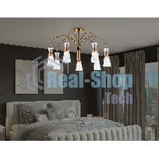 Люстра Ambrella light LH55703/7 BS/CL латунь/прозрачный E14*7 max 40W D745*460