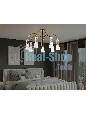 Люстра Ambrella light LH55703/7 BS/CL латунь/прозрачный E14*7 max 40W D745*460