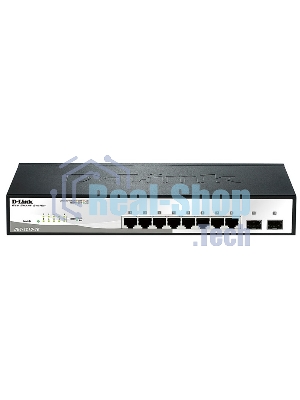 Коммутатор D-Link DGS-1210-10/F1A настраиваемый настольный 8x10/100/1000BASE-T