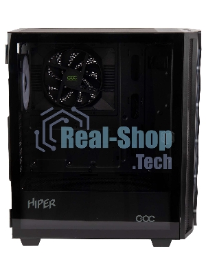 Компьютерный корпус Hiper DCB черный без БП ATX 1x120mm 1x140mm 1xUSB2.0 1xUSB3.0 audio bott PSU