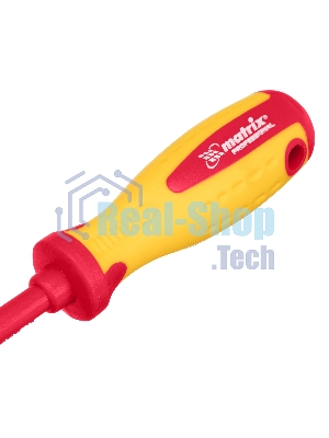 Отвертка Matrix Insulated, SL4,0 x 100 мм, CrMo, до 1000 В, двухкомп.рукоятка