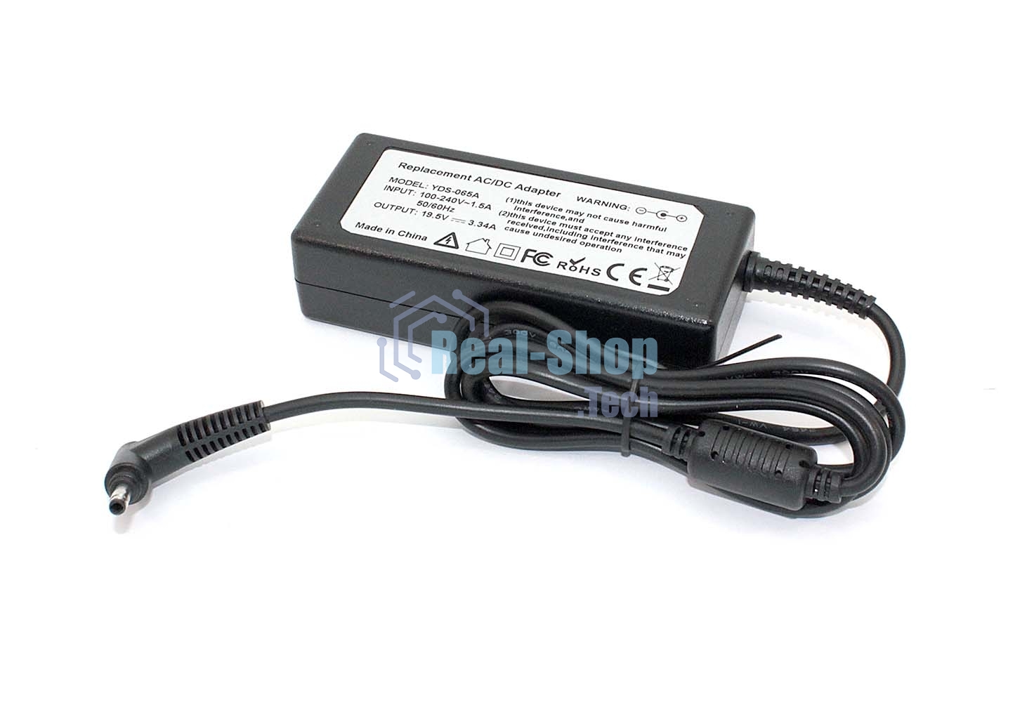 Блок питания (сетевой адаптер) для ноутбуков Dell 19.5V 3.34A 4.0*1.7mm 65W OEM