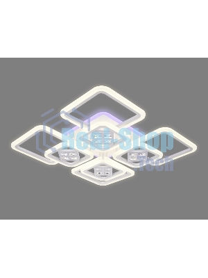 Светильник Ambrella light FA289/4+4 WH белый 176W 820*820*120 (ПДУ РАДИО 2.4G)