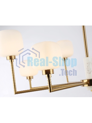Люстра Ambrella light LH53017/8 BS/FR латунь/белый матовый G9*8 max 40W D830*680