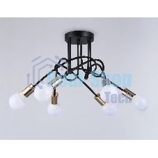 Светильник Ambrella light TR80419/6 BK/GD черный/золото E27/6 max 60W D690*370