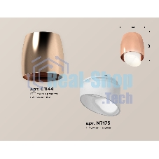 Светильник Ambrella Light XS1144021 PPG/FR золото розовое полированное/белый матовый MR16 GU5.3 (C1144, N7175)