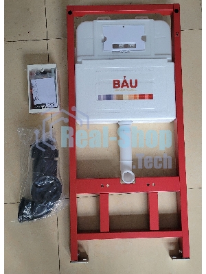 Инсталляция BAU PRO для подвесного унитаза, клавиша смыва из стекла BAU Dream дизайнерская, черная