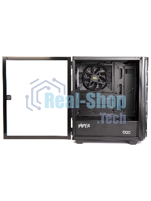 Компьютерный корпус Hiper DCB черный без БП ATX 1x120mm 1x140mm 1xUSB2.0 1xUSB3.0 audio bott PSU