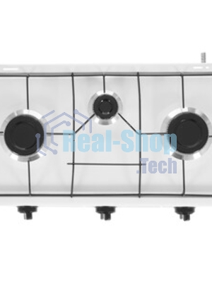 Плита настольная газовая Centek CT-1522 белый, 1.7 кВт, газ, конфорки - 3, эмаль, поворотные переключатели