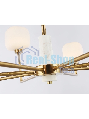 Люстра Ambrella light LH53017/8 BS/FR латунь/белый матовый G9*8 max 40W D830*680