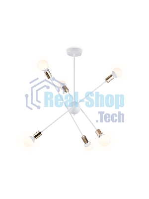 Светильник Ambrella light TR80432/6 WH/GD белый/золото E27/6 max 60W D950*730