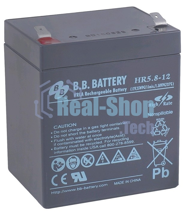 Батарея для ИБП B.B.Battery HR 5.8-12 (12V 5.8Ah)