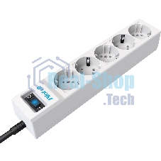 Сетевой фильтр ZIS PILOT Surge protector Pilot SG5 5 outlets (GP), 10A/2.2kVt, automatic circuit-breaker, 1.8 m