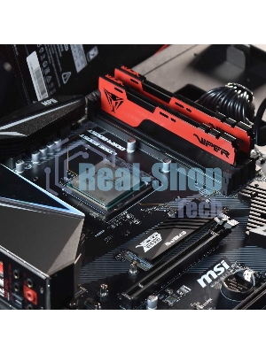 Оперативная память Patriot Viper Elite II, DDR4, 16GB (1x16 GB), 3200 MHz, CL18, DIMM, радиатор, красный, черный