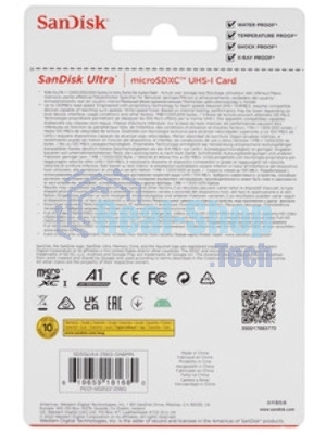 Флеш карта microSDXC 256GB SanDisk Ultra Class 10, UHS-I, R 150 МБ/с, SDSQUAC-256G-GN6MA