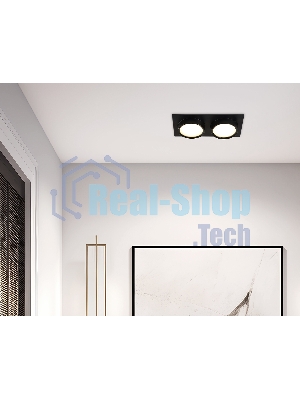 Светильник Ambrella light TN6743/2 BK черный IP44 GX53/2 210*110*57