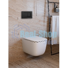 Инсталляция с унитазом комплект BAU NEO 6 в 1: унитаз подвесной безободковый торнадо Bau Dream 51х35, быстросъемное сиденье микролифт, кнопка смыва BAU Stil, черный матовый