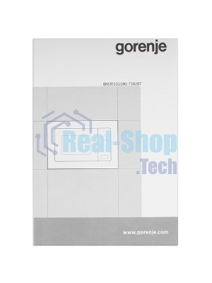 Встраиваемая микроволновая печь Gorenje, 20 л, 5 уровней мощности, 15 автопрограмм, электронное управление, дисплей, гриль, поворотный стол, цвет черный, ВxШxГ 38х56.8х34 см