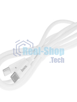 Кабель HOCO (6931474783264) силикон 1м USB 3.0A PD 60W для Type-C Type-C белый 1 м