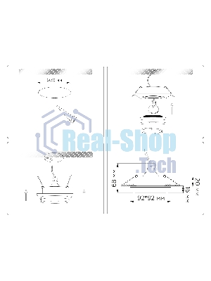 Светильник Ambrella light TN30709 WH белый GU5.3 92*92*36