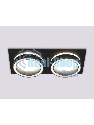 Светильник Ambrella light TN52424/2 BK/FR черный/белый матовый GX53 max 12W 210*105*45